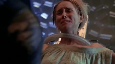 Abducted blonde raped by monster