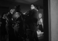 Black and white vintage gangrape scene
