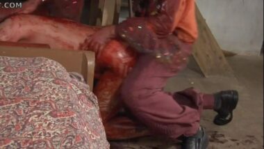 Raping the zombie girl